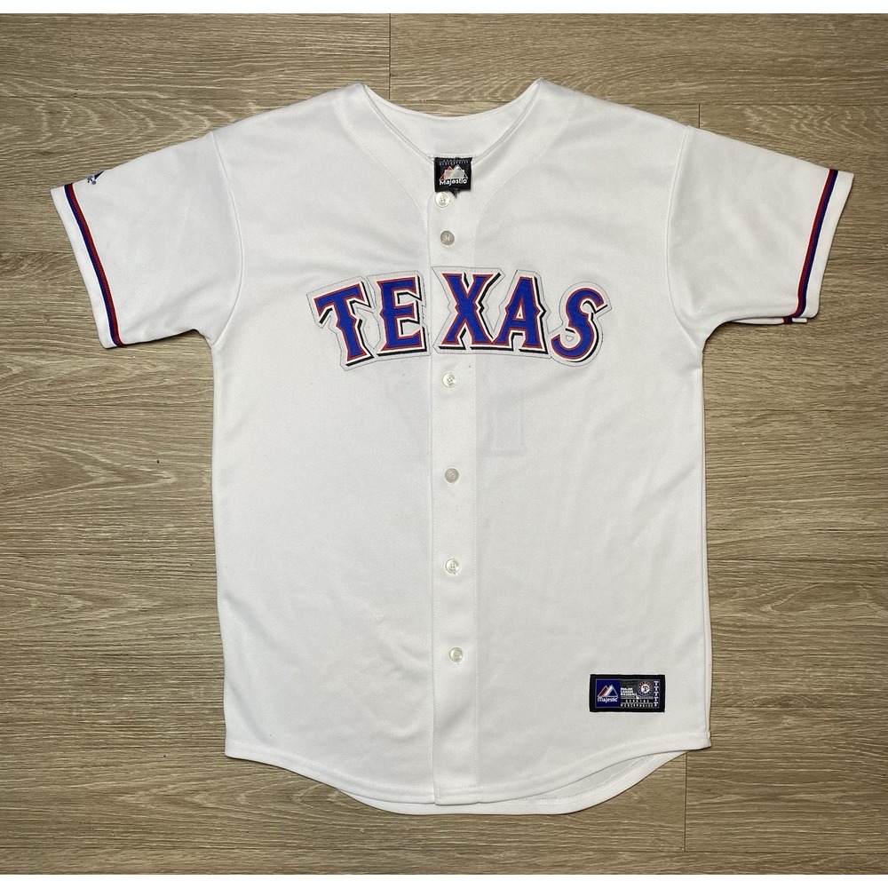 Y2K Men's SMALL MLB Texas Rangers Nelson Cruz #17 Sewn Baseball Jersey Majestic